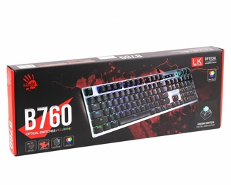 Клавіатура Bloody B760 сіра, механiчна ігрова, LK Green перемикачі, USB, photo number 7