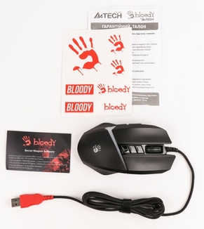 Миша ігрова A4Tech W60 Max Bloody (Stone black), активоване ПЗ Bloody, RGB, 10000 CPI, 50M натискань, чорний, фото №7