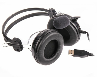 Навушники A4-Tech HU-35  USB з мікрофоном,чорні, photo number 4