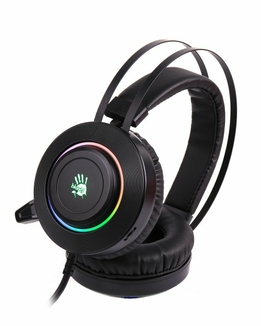Гарнітура ігрова Bloody G521 (Black) з мікрофоном, Hi Fi, 7.1 віртуальний звук, підсвічування 7 кольорів, USB чорні, numer zdjęcia 3