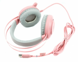 Гарнітура ігрова Bloody G521 (Pink) з мікрофоном, Hi Fi, 7.1 віртуальний звук, підсвічування 7 кольорів, USB рожеві, фото №6