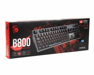 Механічна клавіатура A4Tech Bloody B800 NetBee , ігрова LK Blue, підсвічування Orange, USB, photo number 7