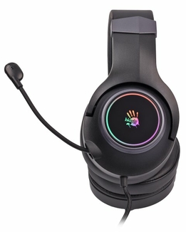 Гарнітура ігрова Bloody G350 (Black) з мікрофоном, Hi Fi, 7.1 віртуальний звук, RGB підсвічування, USB, фото №5
