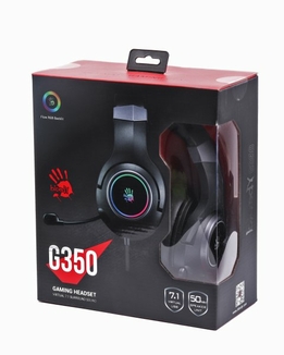 Гарнітура ігрова Bloody G350 (Black) з мікрофоном, Hi Fi, 7.1 віртуальний звук, RGB підсвічування, USB, фото №8