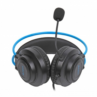 Навушники A4-Tech FH200i (Blue) з мікрофоном, Fstyler AUX 3.5 мм Stereo Headphone, синій + чорний, фото №3