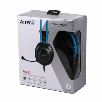 Навушники A4-Tech FH200i (Blue) з мікрофоном, Fstyler AUX 3.5 мм Stereo Headphone, синій + чорний, фото №6