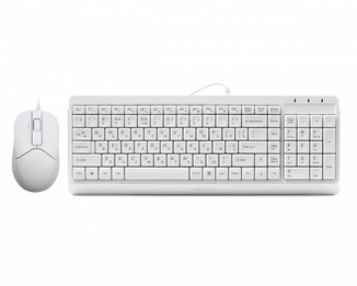 A4Tech Fstyler F1512 , комплект дротовий клавіатура з мишою, USB, білий колір, photo number 2