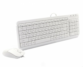 A4Tech Fstyler F1512 , комплект дротовий клавіатура з мишою, USB, білий колір, фото №3