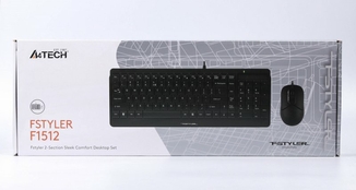 A4Tech Fstyler F1512 , комплект дротовий клавіатура з мишою, USB, чорний колір, photo number 5