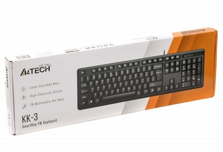 Клавіатура A4Tech KK-3 , USB, чорна, гарячі клавіші, numer zdjęcia 5
