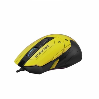 Миша ігрова A4Tech W70 Max Bloody (Punk Yellow), активоване ПЗ Bloody, RGB, 10000 CPI, 50M натискань, жовтий, фото №4
