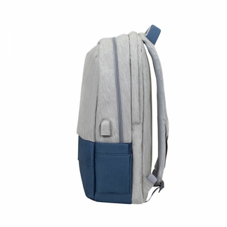 RivaCase 7567 сіро-синій рюкзак  для ноутбука 17.3 дюймів., photo number 4