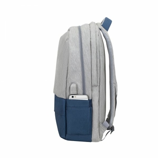 RivaCase 7567 сіро-синій рюкзак  для ноутбука 17.3 дюймів., фото №6