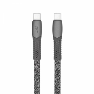 Кабель USB 2.0, PS6105 GR12, Type-C/Type-C, 3А, 60Вт, сірий, фото №2
