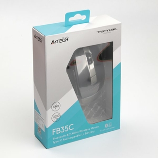 Миша бездротова A4Tech Fstyler FB35C (Smoky Grey), BT, USB, колір димчасто-сірий, фото №6