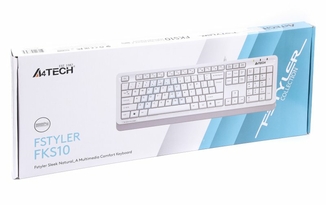 Клавіатура A4Tech Fstyler FKS10 (Grey), USB, колір білий, фото №5