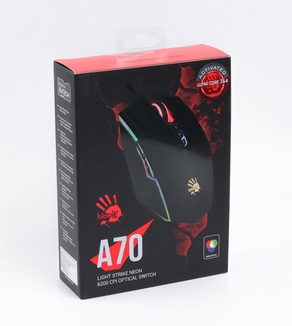 Миша ігрова A4-Tech Bloody A70 Activated, металеві ніжки, чорна матова, фото №8
