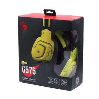 Гарнітура ігрова Bloody G575 (Punk Yellow) з мікрофоном, жовтий, 7.1 віртуальний звук, RGB підсвічування, USB, фото №8