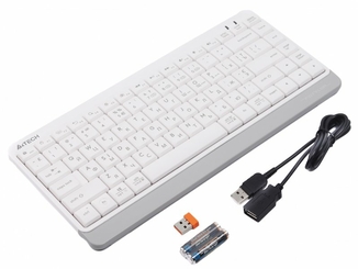 Клавіатура бездротова A4Tech Fstyler FBK11 (White),  USB, колір білий, photo number 3