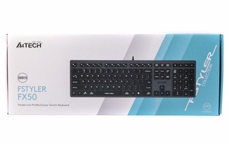 Клавіатура A4Tech FX-50 USB (Grey), Fstyler, сірий колір, USB, numer zdjęcia 6