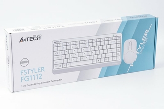 A4Tech Fstyler FG1112, комплект бездротовий клавіатура з мишою, білий колір, фото №7