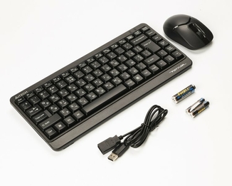 A4Tech Fstyler FG1112S, комплект бездротовий клавіатура з мишою, чорний колір, фото №3