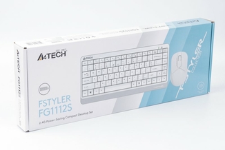 A4Tech Fstyler FG1112S, комплект бездротовий клавіатура з мишою, білий колір, фото №7