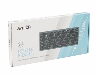 Клавіатура  A4-Tech Fstyler FBX51C бездротовa, сіра, фото №8