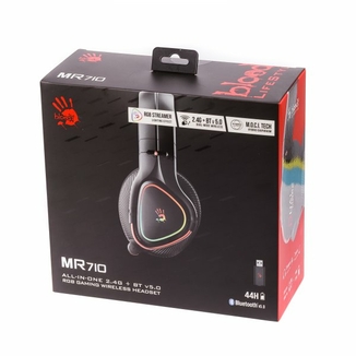 Навушники ігрові Bloody MR710 (Black), RGB, Bluetooth + 2.4GHz + 3.5 jack, колір чорний, numer zdjęcia 10