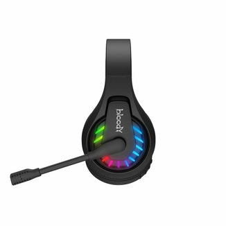 Гарнітура ігрова Bloody GR230 (Black) з мікрофоном, Neon LED Bluetooth + 2.4GHz + 3.5 jack, чорний колір, фото №3