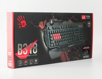 Ігрова клавіатура A4Tech Bloody B318 LK Black, чорна, підсвічування клавіш, USB, фото №5