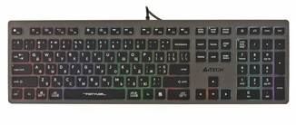 Клавіатура A4-Tech Fstyler FX60, сірий колір, USB, неонове підсвічування, photo number 2