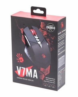 Миша ігрова A4-Tech Bloody V7MA, чорна, з підсвічуванням, USB, фото №6