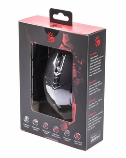 Миша ігрова A4Tech Bloody V7MA (Black), 3200 CPI, з підсвічуванням, USB, чорна, photo number 7