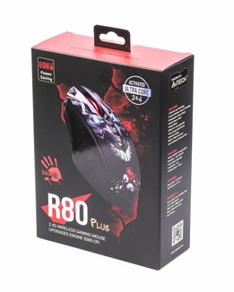 Миша ігрова бездротова A4-Tech Bloody R80 Plus, чорна з малюнком, photo number 7