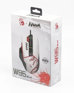 Миша ігрова A4Tech Bloody W95 Max (Naraka), RGB, 12000 CPI, 50M натискань, активоване ПЗ Bloody, колір білий+чорний, numer zdjęcia 5