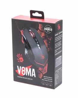 Миша ігрова A4-Tech Bloody V8MA, чорна, з підсвічуванням, USB, numer zdjęcia 6