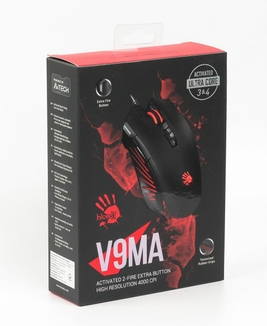 Миша ігрова A4-Tech Bloody V9MA, чорна, з підсвічуванням, USB, фото №7