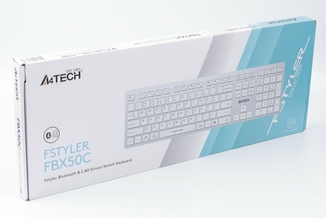 Клавіатура A4-Tech Fstyler FBX50C бездротовa, колір білий, photo number 6