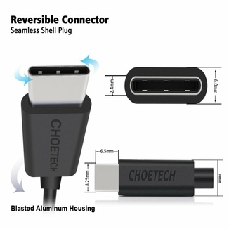 Кабель Choetech AC0002, преміум якість USB 2.0 A-тато/C-тато,1 м., numer zdjęcia 6