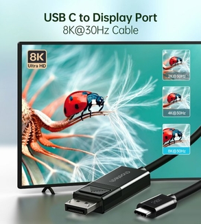 Кабель Choetech XCP-1803-BK, USB-C на DisplayPort, 1,8м, фото №6