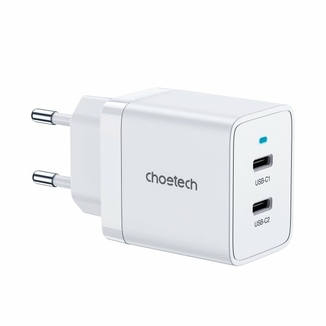 Мережевий зарядний пристрій Choetech Q5006-EU-WH, USB-С, фото №2