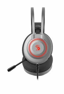 Навушники ігрові Bloody J200S  з мікрофоном, колір сірий, підсвічування, numer zdjęcia 4