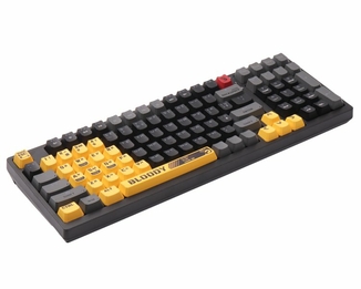 Механічна клавіатура A4Tech Bloody S98 (Sports Lime), BLMS Red Switch, RGB підсвічування клавіш, USB, чорно-жовтий, фото №3