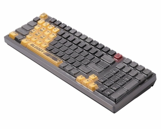 Механічна клавіатура A4Tech Bloody S98 (Sports Lime), BLMS Red Switch, RGB підсвічування клавіш, USB, чорно-жовтий, фото №4
