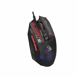 Миша ігрова W60 Max Mini Bloody,чорна, активоване ПЗ, RGB, 12000 CPI, 30M натискань, чорна, фото №6
