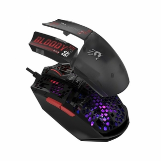 Миша ігрова W60 Max Mini Bloody,чорна, активоване ПЗ, RGB, 12000 CPI, 30M натискань, чорна, фото №10