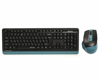 Комплект бездротовий клавіатура з мишою A4Tech Fstyler FGS1035Q (Navy Blue), чорно-синій, USB, photo number 2