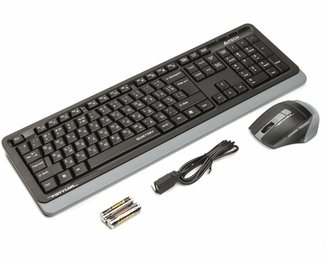 A4Tech Fstyler FGS1035Q, комплект бездротовий клавіатура з мишою, сірий колір, фото №3