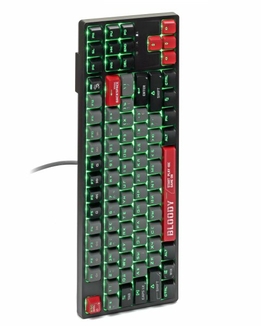 Механічна ігрова клавіатура Bloody S87 Energy Red, червоні світчі, RGB підсвічування клавіш, USB, чорний, фото №6